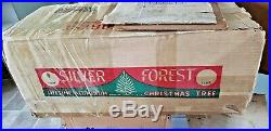 VTG SILVER FOREST 6 FOOT ALUMINUM CHRISTMAS Pom Pom BEAUTIFUL TREE IN BOX 1950s