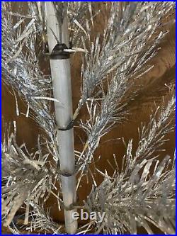 VTG Sapphire Regal Aluminum Christmas Tree 45 Branches WithSleeves, Missing 1 Pole