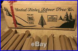 VTG US Silver Tree Co. Artificial 4-1/2 Ft Deluxe A-452 Tree (52 Branches)