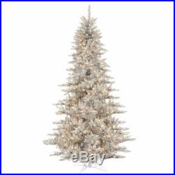 Vickerman K166866 6.5'X46 Silver Fir Tree with 600 Clear Lights 1216 PVC Tips
