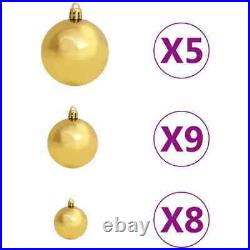 VidaXL Artificial Christmas Tree LEDs & Ball Set Silver 47.2 PET(329187+330095)