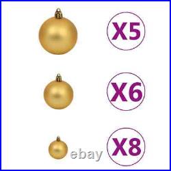 VidaXL Artificial Christmas Tree with LEDs&Ball Set Silver 47.2 329187+330095