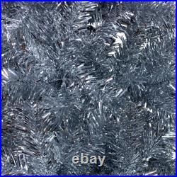 VidaXL Slim Christmas Tree with LEDs&Ball Set Silver