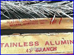 Vintage 1950's /59 Everglem 75 Aluminum Christmas Tree Branches with Old Box