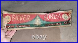 Vintage 1950's 60's Silver Forest 4.5 Foot Aluminum Christmas Tree MCM