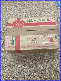 Vintage 1950's Evergleam Aluminum Christmas tree with 58 Branches MCM Rare