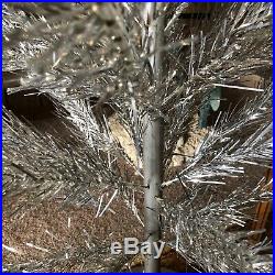 Vintage 1960's Aluminum Silver 6' Christmas Tree in Original Alcoa Box
