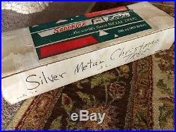 Vintage 1960's Aluminum Silver 6' Christmas Tree in Original Sapphire Regal Box