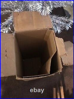 Vintage 1960's EVERGLEAM Foil Aluminum 6 tall 94 Branch Deluxe Christmas Tree
