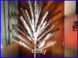 Vintage 1960s mcm ALUMINUM Christmas Tree 510 Tall Mid-Century Modern with Stand