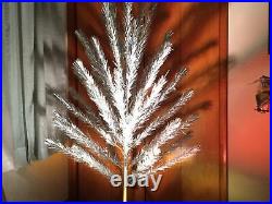 Vintage 1960s mcm ALUMINUM Christmas Tree 510 Tall Mid-Century Modern with Stand