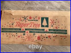 Vintage 1963 6 1/2' Aluminum Taper Christmas Tree Sears