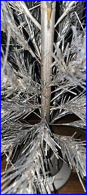Vintage 4' Foot Alcoa Glitter Aluminum Pine Christmas Tree