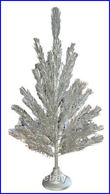 Vintage 4' Foot Alcoa Glitter Aluminum Pine Christmas Tree