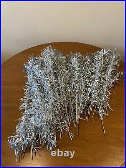 Vintage 4 foot Pom silver aluminum Christmas tree 54 Branches