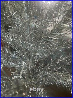 Vintage 4 ft Stainless Aluminum Christmas Tree 43 Branches Holidays