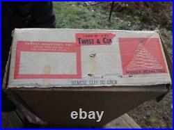 Vintage 5 ft. Twist & Curl Warren Aluminum Christmas Tree with Box, Papers