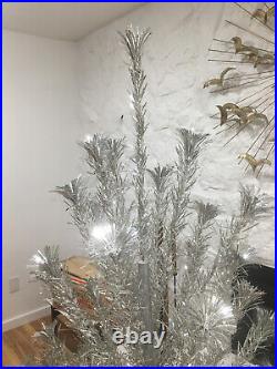 Vintage 50's Pom Pom Aluminum Christmas Tree 6 Ft 91 Branches