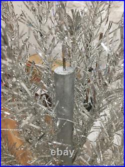 Vintage 50's Pom Pom Aluminum Christmas Tree 6 Ft 91 Branches