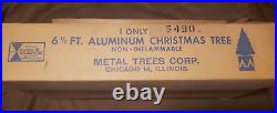 Vintage 6 1/2 Aluminum Christmas Tree #5490 Metal Trees Corporation Chicago Ill