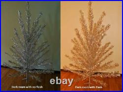 Vintage 6 1/2 foot Reynolds Aluminum U. S. Silver Tree Co Christmas Tree-COMPLETE
