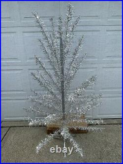 Vintage 6' 45 Branch Aluminum Taper Christmas Tree with Stand by Carey-McFall 6545