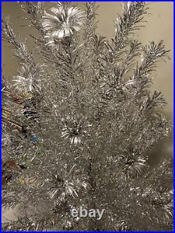 Vintage 6 Foot 89 Branch Stainless silver aluminum christmas tree