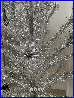 Vintage 6 Foot Aluminum Pom Pom Christmas Tree with Box and Sleeves