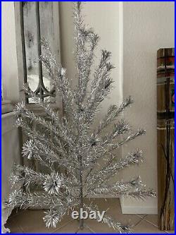 Vintage 6 Foot Aluminum Pom Pom Christmas Tree with Box and Sleeves