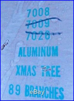 Vintage 6 Ft. Aluminum Pom Pom Metal Silver Mid Century Christmas Tree 89 brnch