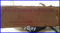 Vintage 6 Ft Silver Stainless Aluminum Specialty Tinsel Christmas Tree