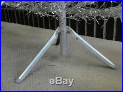 Vintage 6' ft 86 Branches Silver Aluminum Evergleam Christmas Tree W Box & Stand