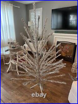 Vintage 6 ft Aluminum Christmas Tree 63 Branches No Stand