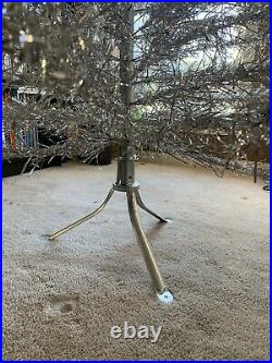 Vintage 6 ft Aluminum Tinsel Taper Tree with Instructions And Box