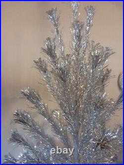 Vintage 6 ft Evergleam Pom-Pom Sparkler Aluminum Christmas Tree 55 Branches