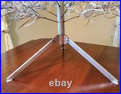 Vintage 60's 4' Aluminum Christmas Tree Consolidated Novelty 34 Branches withBox
