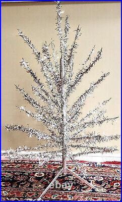 Vintage 60's Yule Craft Tinsel Christmas Tree with Stand & 42 Branches