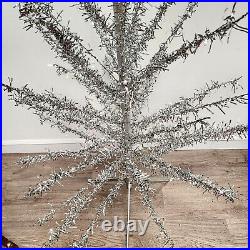 Vintage 60's Yule Craft Tinsel Christmas Tree with Stand & 42 Branches