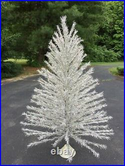 Vintage 7 Aluminum Tinsel Taper Tree Model 7201 with Instructions 200 Branches