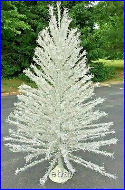 Vintage 7 ft Aluminum Tinsel Taper Tree Model 7201 with Instructions 200+ Branches