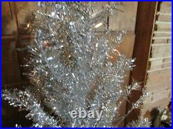 Vintage 72in 6 Ft NOMA LITES Brand Silver Aluminum Christmas Tree With Box