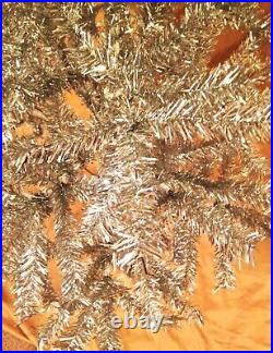 Vintage 90's Silver Aluminum Christmas Tree 5 Feet Tall Nice Size