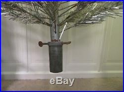 Vintage Alcoa Aluminum 6-1/2' Christmas tree 6101 Silver tinsel