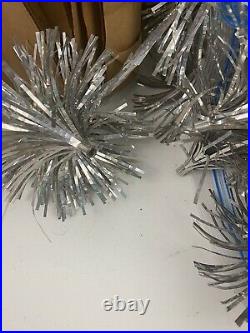 Vintage Aluminum 4.5 Ft Taper Tree Christmas Tree Silver No Stand Or Box