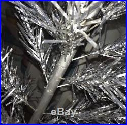 Vintage Aluminum 4 foot silver pom pom Christmas tree 41 Branches Make Offer