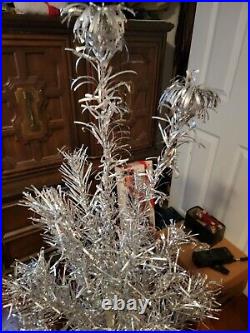 Vintage Aluminum 4 ft 55 Branch Christmas Tree Complete