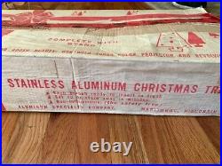 Vintage Aluminum 5.5ft Christmas Tree, 55 Branches