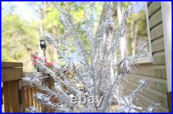 Vintage Aluminum 5 Ft Silver Christmas Tree 42 Branches
