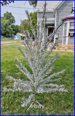 Vintage Aluminum Christmas Tree 6 ft 46 Branches Stainless Aluminum Specialty