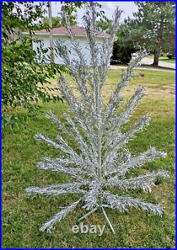 Vintage Aluminum Christmas Tree 6 ft 46 Branches Stainless Aluminum Specialty